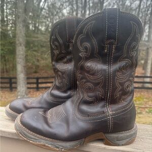 Tony Lama Men’s Leather Western Work Boots - Waterproof 8.5